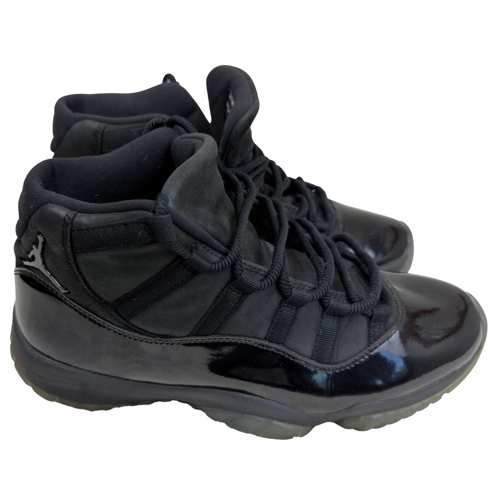 Jordan 11 Retro Cap and Gown Black Suede Patent Leather 378037-005 Men Size 10.5